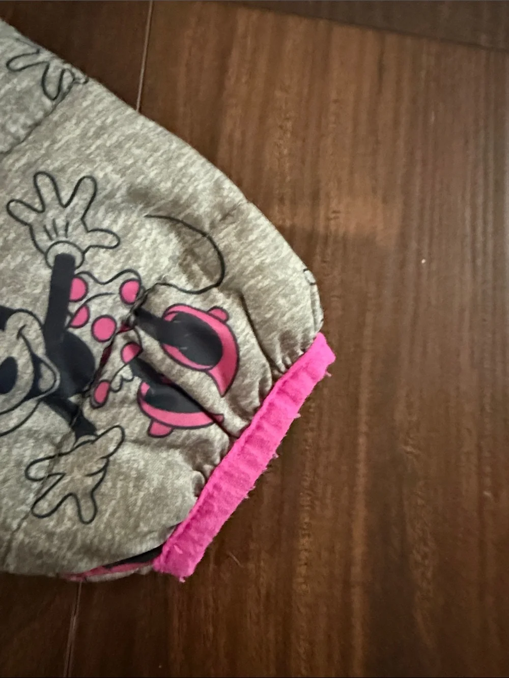 GAP x Disney Baby Minnie Mouse Pink and Gray Puffer Jacket